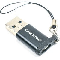 Перехідник USB 3.0 AM to USB-C F Cabletime (CA913701)