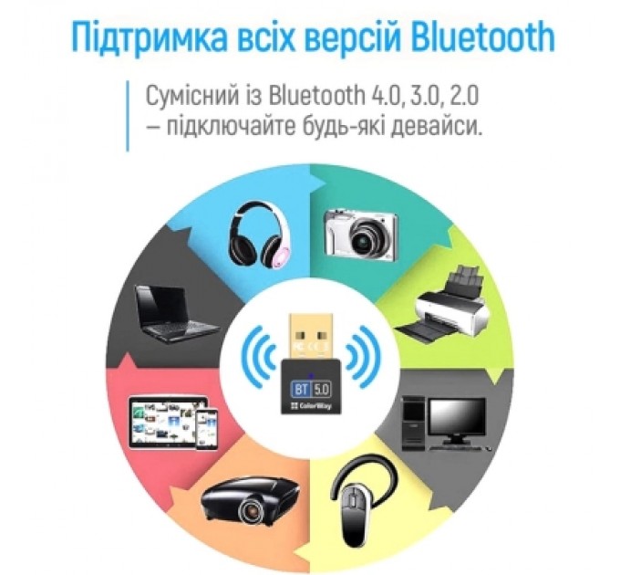 ColorWay Bluetooth-адаптер ColorWay Bluetooth BT 5.0 (CW-AD-BT50)