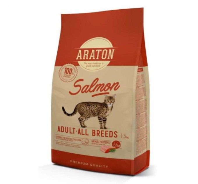 ARATON Сухий корм для кішок ARATON SALMON Adult All Breeds 1.5 кг (ART47478)