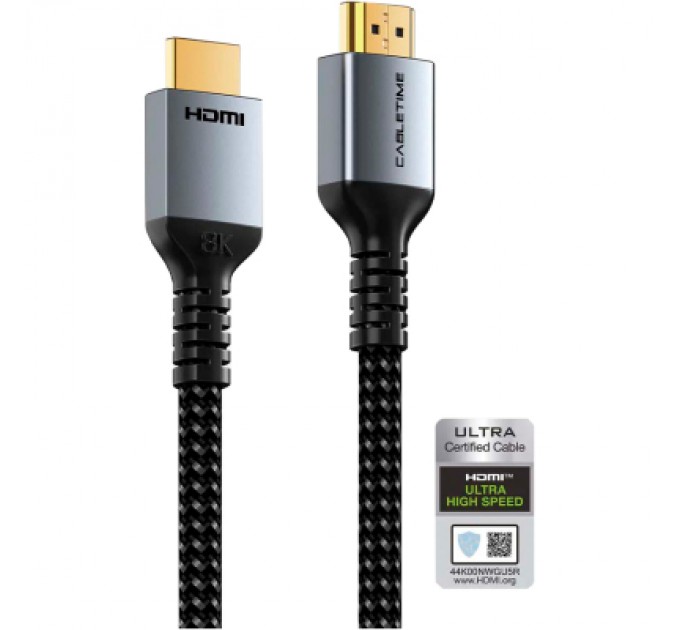 Cabletime Кабель мультимедійний HDMI M to HDMI M 3.0m V2.1 8K60Hz Cabletime (CA915842)