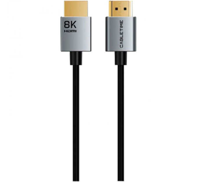 Cabletime Кабель мультимедійний HDMI M to HDMI M 2.0m V2.1 8K60Hz Cabletime (CA915910)