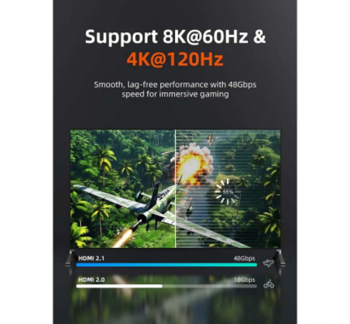 Cabletime Кабель мультимедійний HDMI M to HDMI M 2.0m V2.1 8K60Hz Cabletime (CA915910)