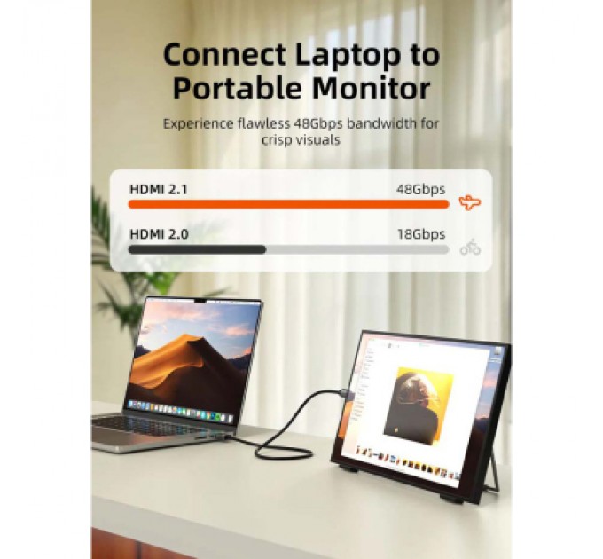 Cabletime Кабель мультимедійний HDMI mini M to HDMI M 0.5m 8K60Hz Cabletime (CA915859)