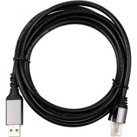 Дата кабель USB AM to RJ45 Ethernet 2.0m CAT6 UTP PowerPlant (CA914982)