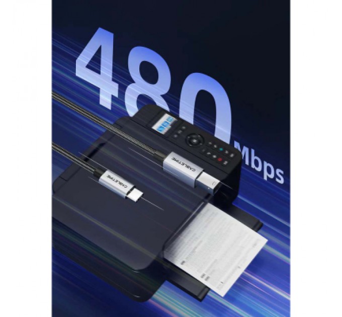 Cabletime Кабель для принтера USB-C 2.0 to BM 2.0m Cabletime (CA915774)