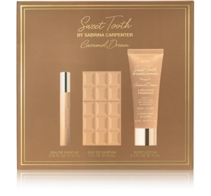 Sabrina Carpenter Набір косметики Sabrina Carpenter Caramel Dream Парфумована вода 30 мл + Мініатюра 10 мл + Лосьйон для тіла 30 мл (810023679790)