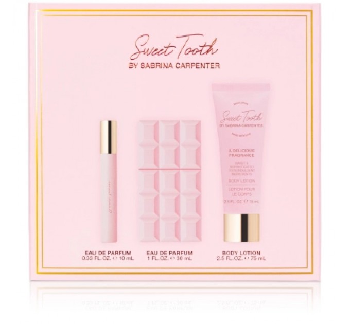 Sabrina Carpenter Набір косметики Sabrina Carpenter Sweet Tooth Парфумована вода 30 мл + Мініатюра 10 мл + Лосьйон для тіла 30 мл (810023679783)