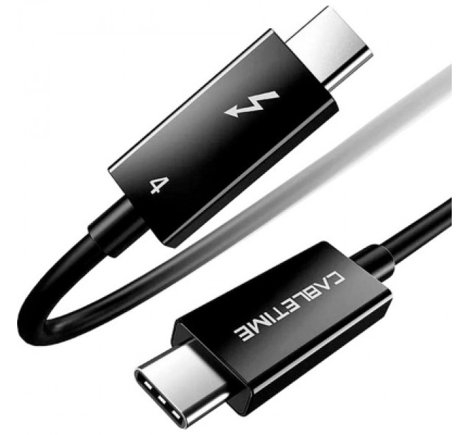 Cabletime Дата кабель USB-C to USB-C 1.0m Thunderbolt 4 100W (20V/5A) 8K60Hz Cabletime (CA915422)