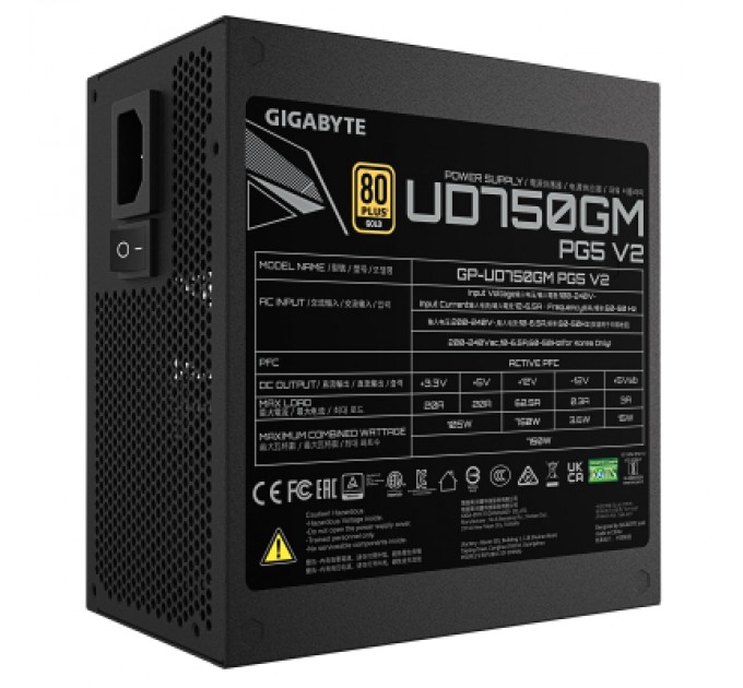 GIGABYTE Блок живлення GIGABYTE 750W (GP-UD750GM PG5 V2)