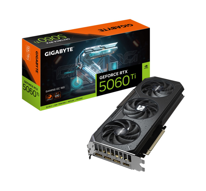 GIGABYTE Відеокарта GF RTX 5060 Ti 16GB GDDR7 Gaming OC Gigabyte (GV-N506TGAMING OC-16GD)
