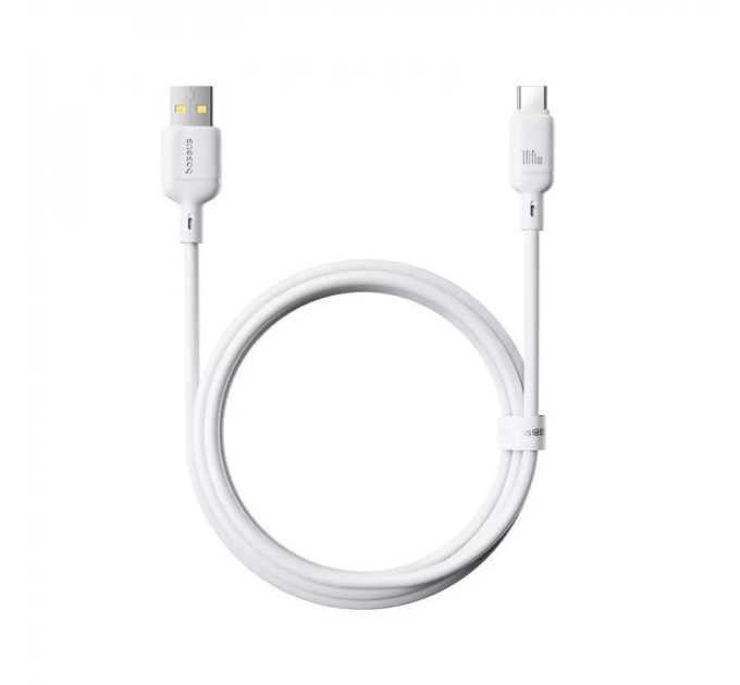 Baseus Кабель Baseus Silky USB - USB Type-C (M/M), 2.4A, 1 м White (6932172668884)