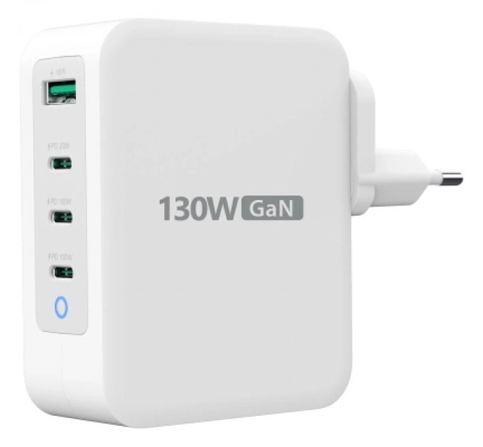 J5create Зарядний пристрій J5create 1xUSB + 3xUSB-C 130W GaN QC3.0/PD/PPS (JUP43130E-EN)