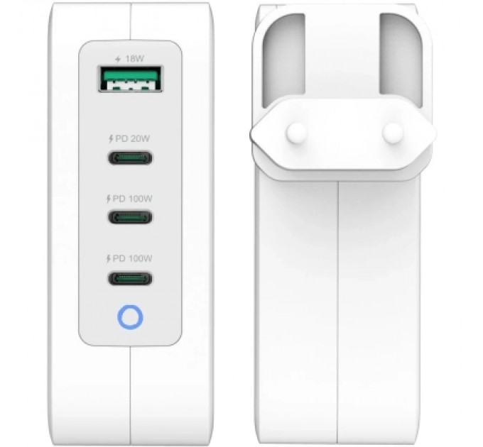 J5create Зарядний пристрій J5create 1xUSB + 3xUSB-C 130W GaN QC3.0/PD/PPS (JUP43130E-EN)