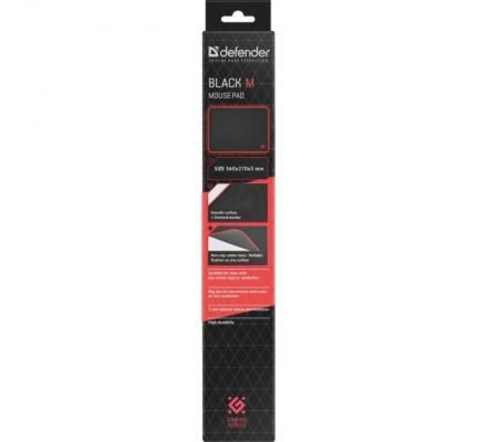 Defender Килимок для мишки Defender Black M (50560)