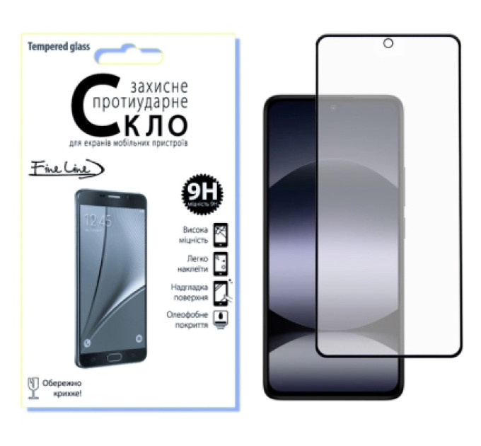 Fine Line Скло захисне Fine Line Xiaomi Redmi Note 14S Black (FL-TGFG-392)