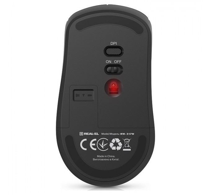 REAL-EL Миша бездротова REAL-EL RM-317W Black