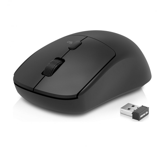 REAL-EL Миша бездротова REAL-EL RM-317W Black