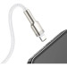 Baseus Дата кабель USB 2.0 AM to Lightning 1.0m Cafule Series Metal 2.4A White Baseus (CALJK-A02)