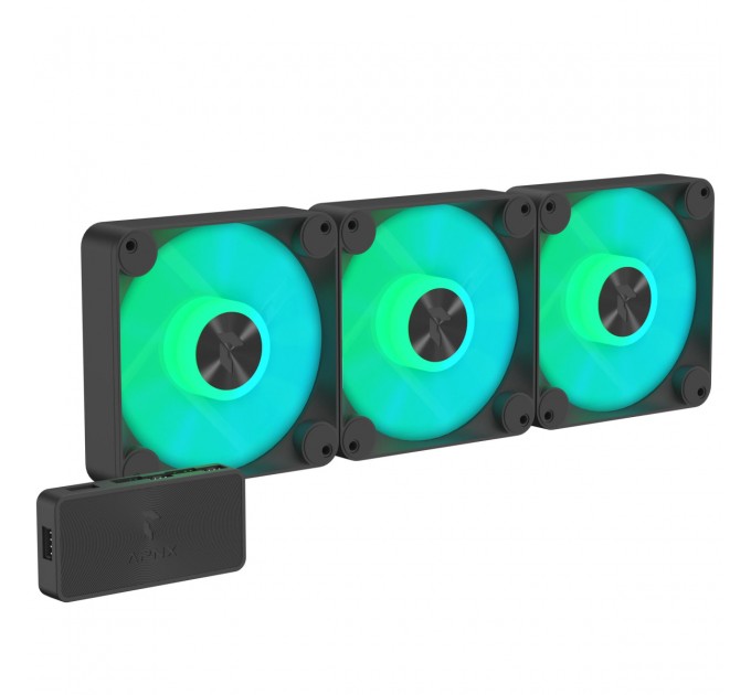 APNX Вентилятор APNX FP1-120 ARGB Black - 3 Pack (APF3-PF11257.11)