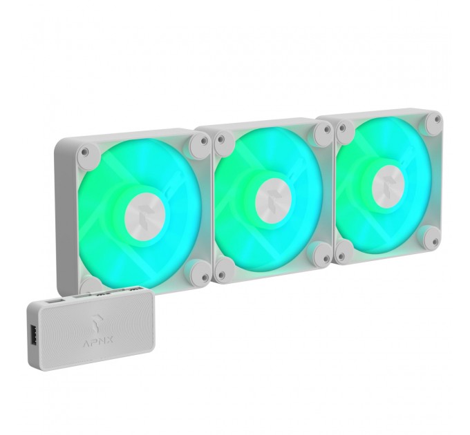 APNX Вентилятор APNX FP1-120 ARGB White - 3 Pack (APF3-PF11257.21)