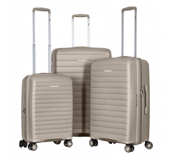 2E Набір валіз 2E Aero (L+M+S), сіро-коричневі (2E-SPP-AERO-SET3-TP)