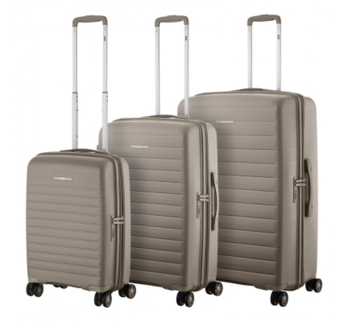 2E Набір валіз 2E Aero (L+M+S), сіро-коричневі (2E-SPP-AERO-SET3-TP)