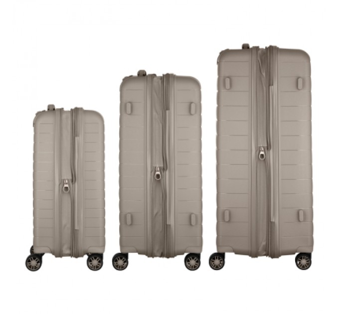 2E Набір валіз 2E Aero (L+M+S), сіро-коричневі (2E-SPP-AERO-SET3-TP)