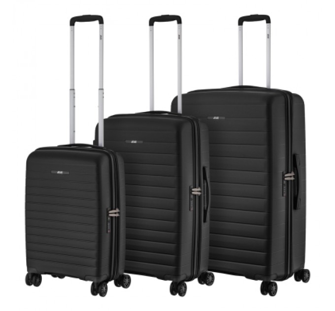 2E Набір валіз 2E Aero (L+M+S), чорні (2E-SPP-AERO-SET3-BK)