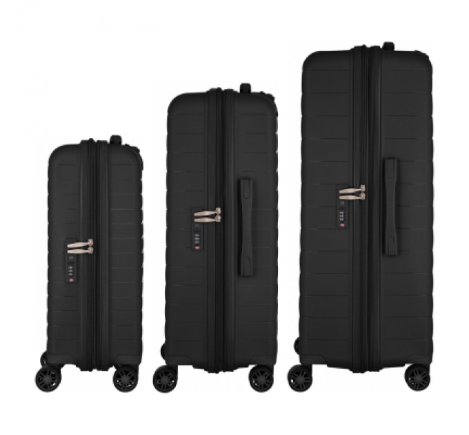 2E Набір валіз 2E Aero (L+M+S), чорні (2E-SPP-AERO-SET3-BK)