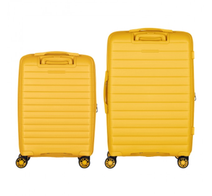 2E Набір валіз 2E Aero (M+S), бурштиново-жовті (2E-SPP-AERO-SET2-AY)