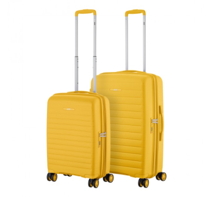 2E Набір валіз 2E Aero (M+S), бурштиново-жовті (2E-SPP-AERO-SET2-AY)