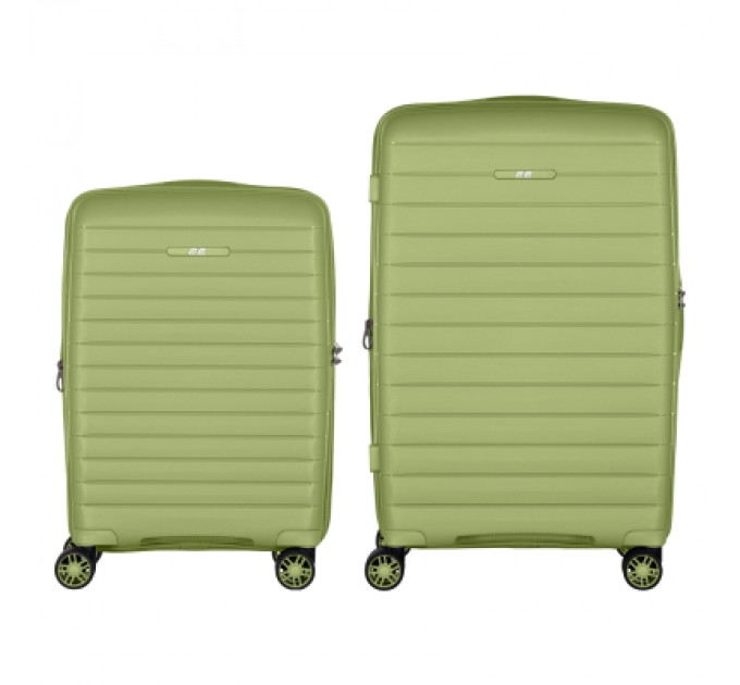 2E Набір валіз 2E Aero (M+S), оливково-зелені (2E-SPP-AERO-SET2-MG)