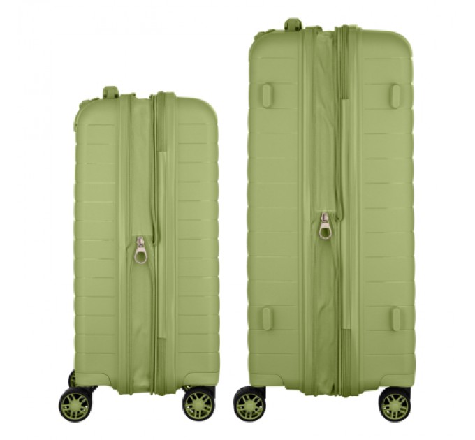 2E Набір валіз 2E Aero (M+S), оливково-зелені (2E-SPP-AERO-SET2-MG)