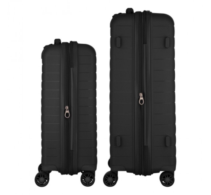 2E Набір валіз 2E Aero (M+S), чорні (2E-SPP-AERO-SET2-BK)