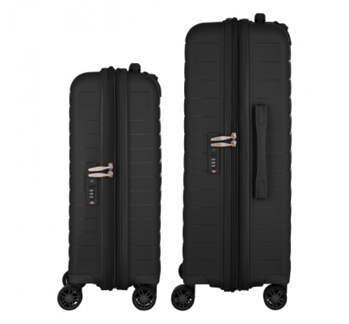 2E Набір валіз 2E Aero (M+S), чорні (2E-SPP-AERO-SET2-BK)