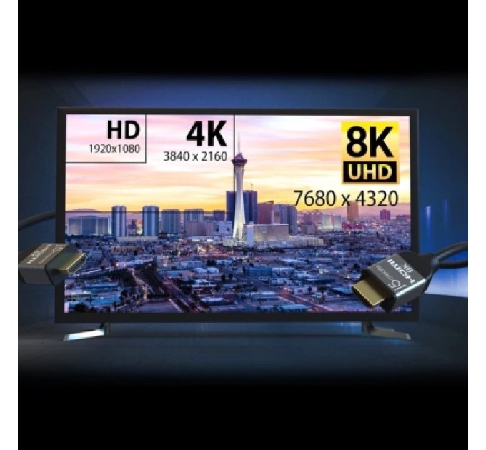 J5create Кабель мультимедійний HDMI M to HDMI M 2.0m V2.1 8K 60Hz HDR10 HLG 48Gbp J5create (JDC53-N)