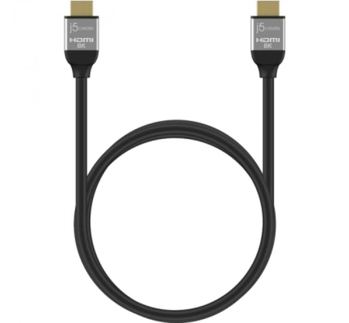 J5create Кабель мультимедійний HDMI M to HDMI M 2.0m V2.1 8K 60Hz HDR10 HLG 48Gbp J5create (JDC53-N)