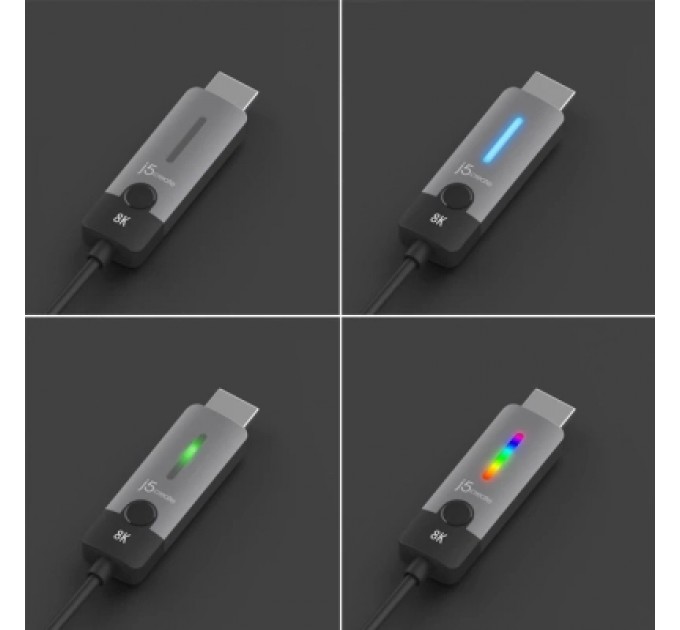 J5create Кабель мультимедійний USB-C to HDMI M 1.8m 8K 60Hz LED RGB J5create (JCC157-N)
