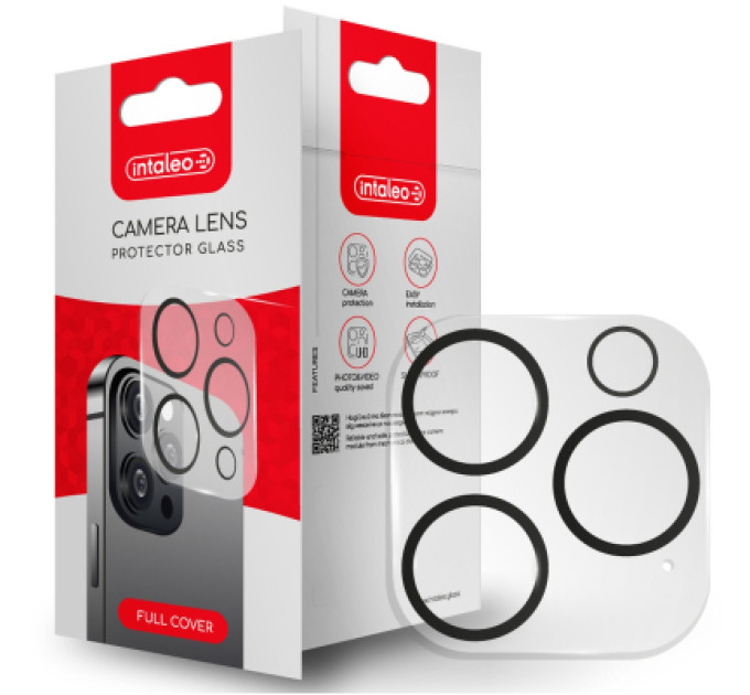 Intaleo Скло захисне Intaleo Camera Lens Apple Iphone 15 Pro/15 Pro Max Black (1283126576867)