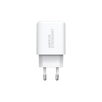 Зарядний пристрій Armorstandart 1xUSB-C PD25W + 1xUSB QC3.0 GaN white (ARM87066)