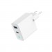 Gembird Зарядний пристрій Gembird 1xUSB-C PD45W + 1xUSB QC3.0 white (TA-UC-PDQC45L-W-01)