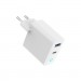 Gembird Зарядний пристрій Gembird 1xUSB-C PD45W + 1xUSB QC3.0 white (TA-UC-PDQC45L-W-01)
