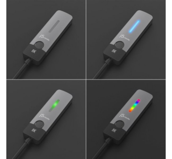 J5create Перехідник USB-C M to HDMI F 8K 60Hz LED RGB J5create (JCA157-N)