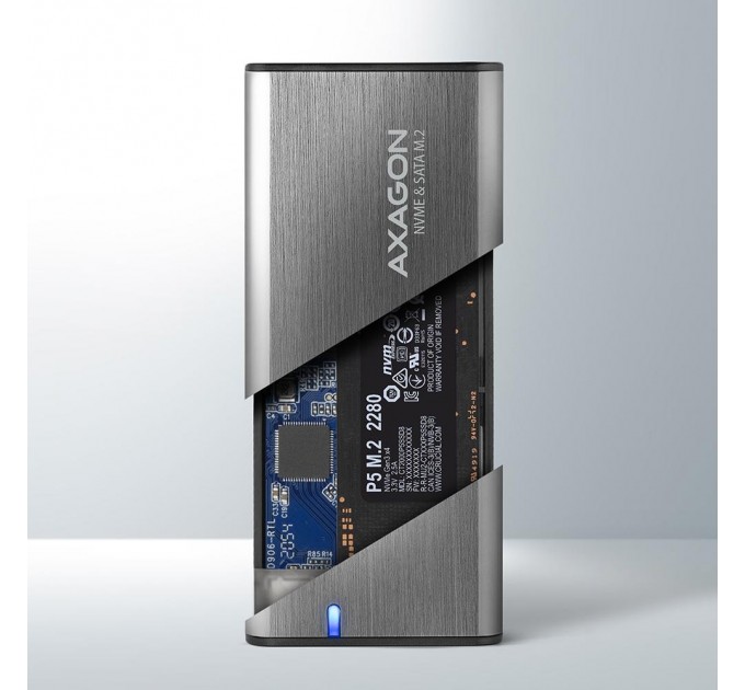 AXAGON Зовнішній карман для накопичувачів AXAGON EEM2-SG2 SuperSpeed+ USB-C - M.2 NVMe & SATA SSD RAW box