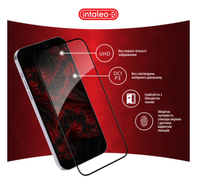 Intaleo Скло захисне Intaleo Full Glue Xiaomi Redmi 13C Black (1283126583230)