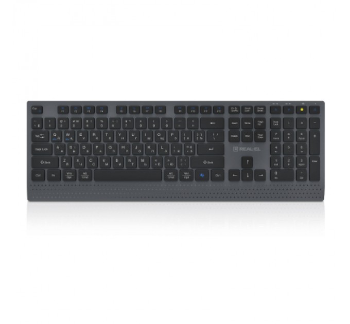 REAL-EL Клавіатура REAL-EL RK-715W Wireless/Bluetooth Black/Gray (EL123100051)