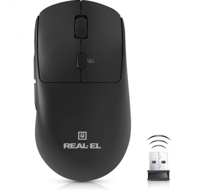 REAL-EL Мишка REAL-EL RM-355W Wireless Black (EL123200054)