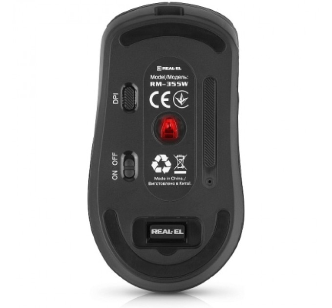 REAL-EL Мишка REAL-EL RM-355W Wireless Black (EL123200054)