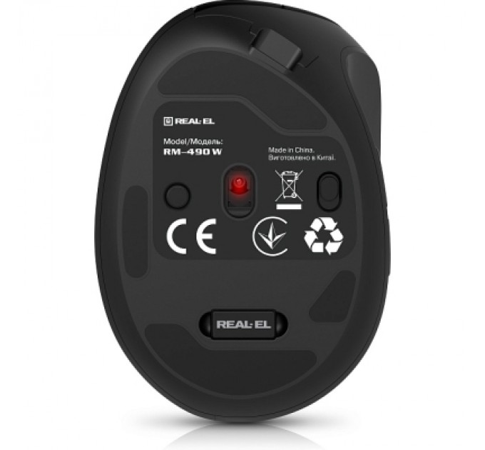 REAL-EL Мишка REAL-EL RM-490W Wireless/Bluetooth Black (EL123200058)
