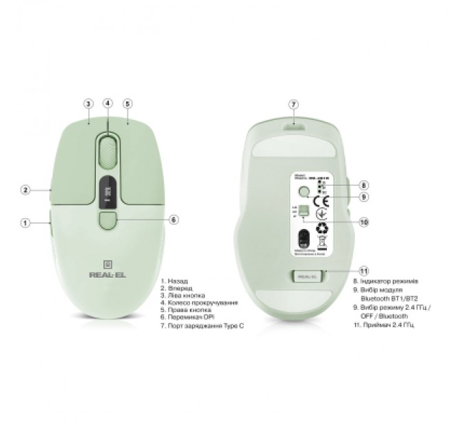 REAL-EL Мишка REAL-EL RM-481W (EL123200060)